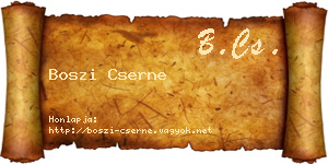 Boszi Cserne névjegykártya